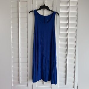 A NEW DAY Blue Sleeveless Crew Neck Shift Midi Tank Dress Size XL